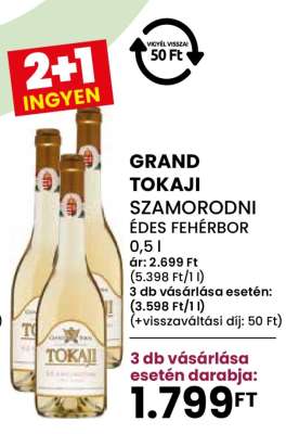 GRAND TOKAJI SZAMORODNI ÉDES FEHÉRBOR