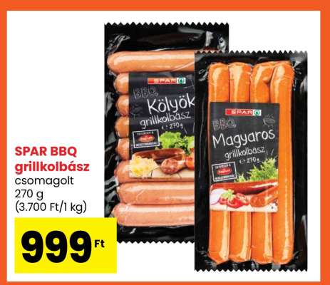 SPAR BBQ grillkolbász