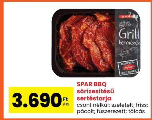 SPAR BBQ sörízesítésű sertéstarja