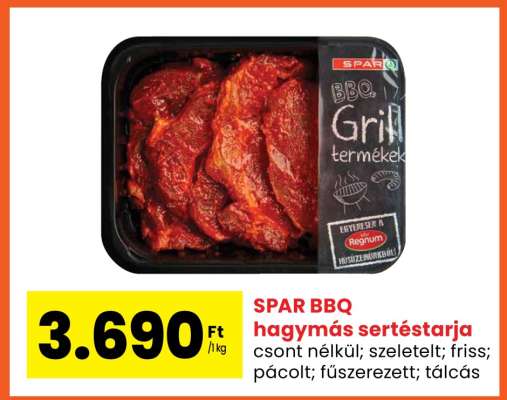 SPAR BBQ hagymás sertéstarja