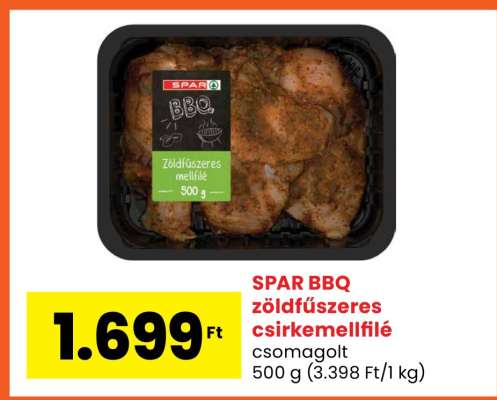 SPAR BBQ zöldfűszeres csirkemellfilé