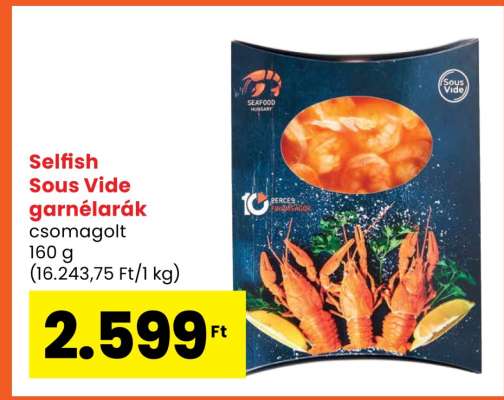 Selfish Sous Vide garnélarák