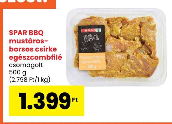 SPAR BBQ mustáros-borsos csirke egészcombfilé