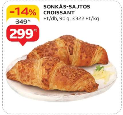 Sonkás-sajtos croissant