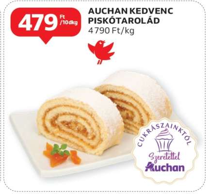 Auchan Kedvenc Piskótarolád