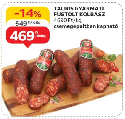 Tauris Gyarmati Füstölt Kolbász