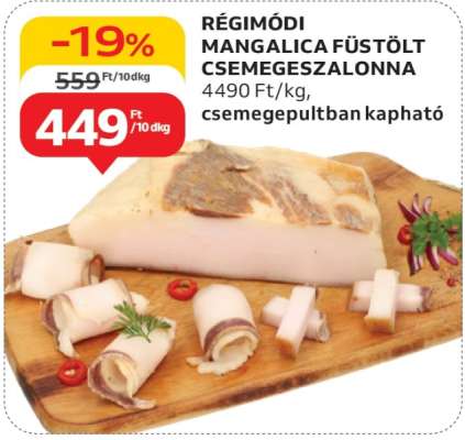 Régimódi Mangalica Füstölt Csemegeszalonna