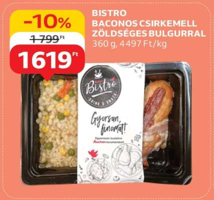 Bistro Baconos Csirkemell Zöldséges Bulgurral