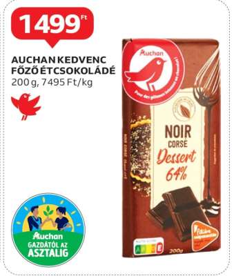 AUCHAN KEDVENC FŐZŐ ÉTCSOKOLÁDÉ