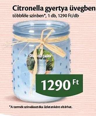 Citronella gyertya üvegben
