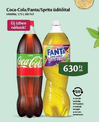 Coca-Cola/Fanta/Sprite üdítőital