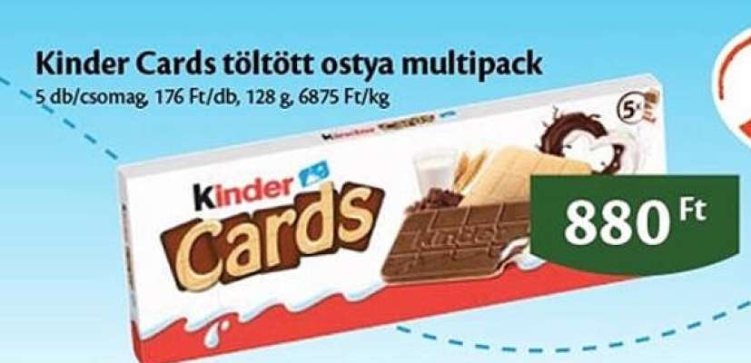 Kinder Cards töltött ostya multipack