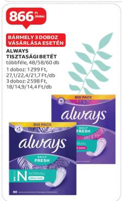 Always tisztasági betét