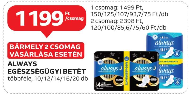 ALWAYS EGÉSZSÉGÜGYI BETÉT