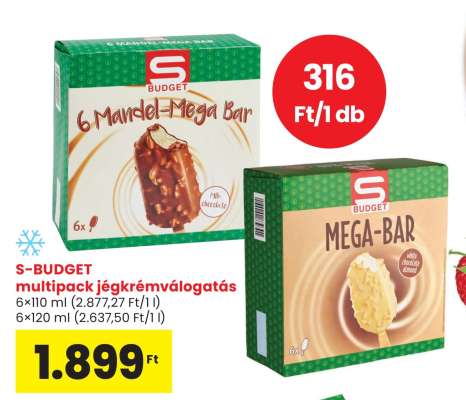 S-BUDGET multipack jégkrémválogatás