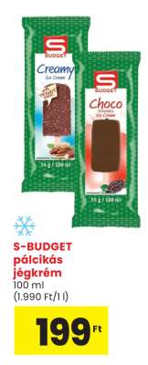 S-BUDGET pálcikás jégkrém