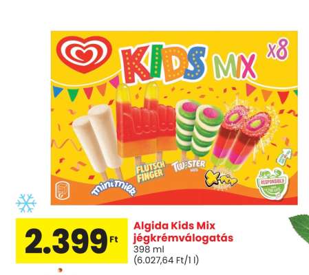 Algida Kids Mix jégkrémválogatás