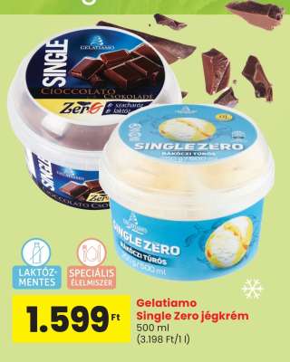 GELATIAMO SINGLE ZERO JÉGKRÉM