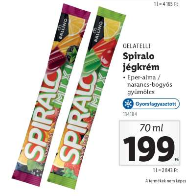 Gelatelli Spiralo jégkrém