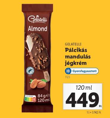 Gelatelli Pálcikás mandulás jégkrém