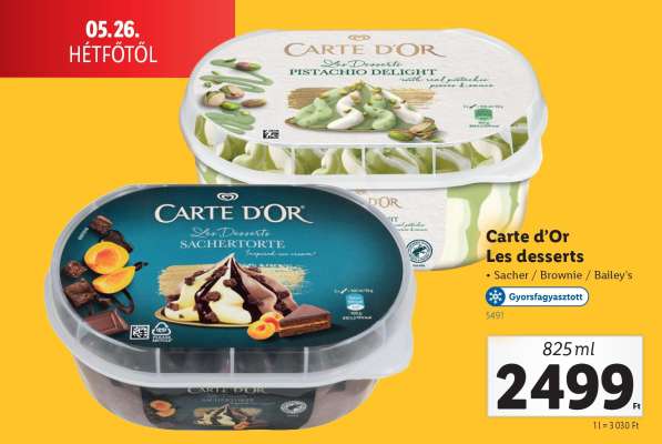 Carte d’Or Les desserts
