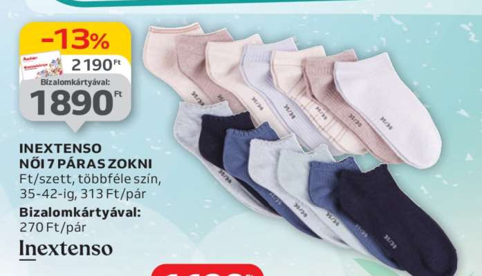 INEXTENSO Női 7 páras zokni
