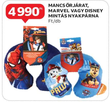 Mancs Őrjárat, Marvel vagy Disney mintás nyakpárna