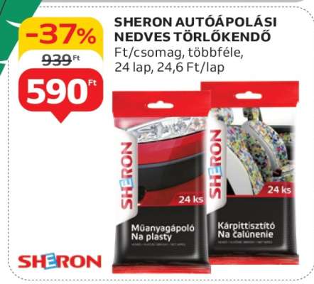 SHERON Autóápolási Nedves Törlőkendő