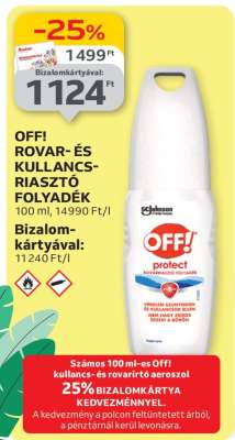 OFF! Rovar- és kullancsriasztó folyadék