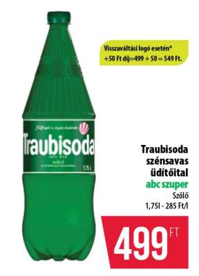 Traubisoda szénsavas üdítőital