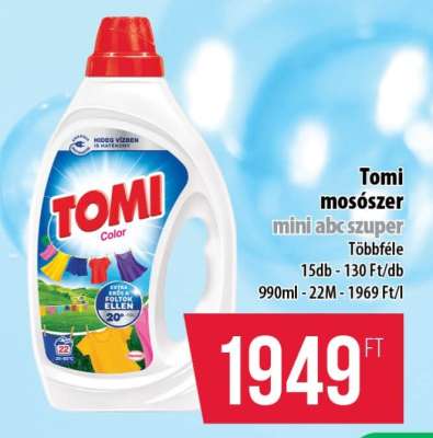 Tomi mosószer mini abcszuper