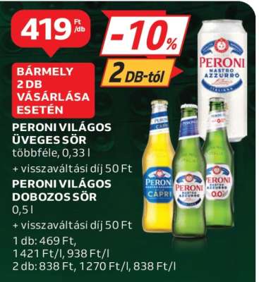 PERONI Világos sör*