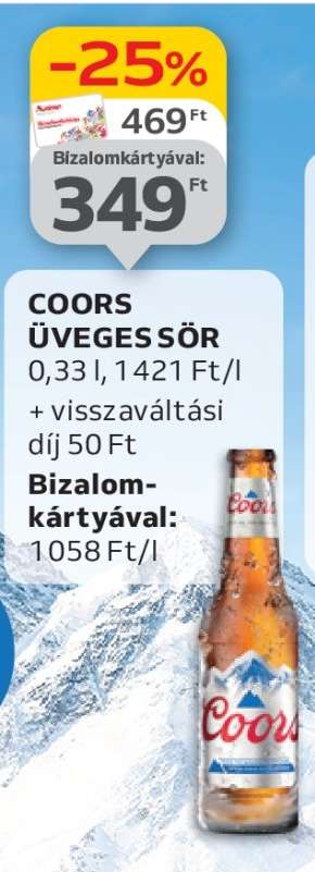 COORS ÜVEGES SÖR