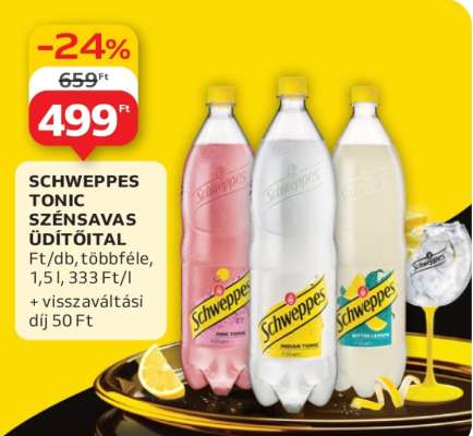 SCHWEPPES TONIC SZÉNSAVAS ÜDÍTŐITAL