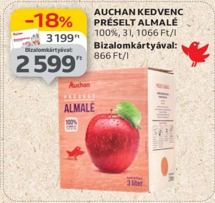 AUCHAN KEDVENC PRÉSELT ALMALÉ