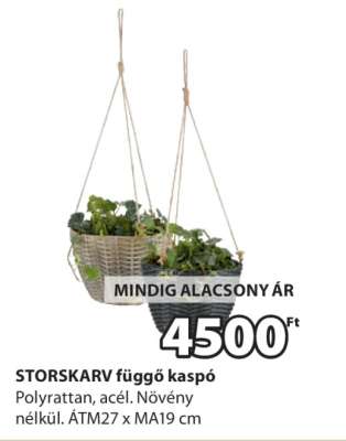 STORSKARV függő kaspó