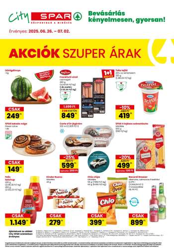 Újság City SPAR - 2025.06.26 - 2025.07.02.