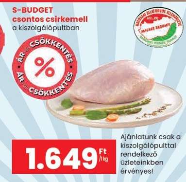 S-BUDGET csontos csirkemell