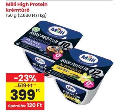 Milli High Protein krémtúró