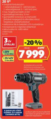 FERREX Akkumulátoros Fúró