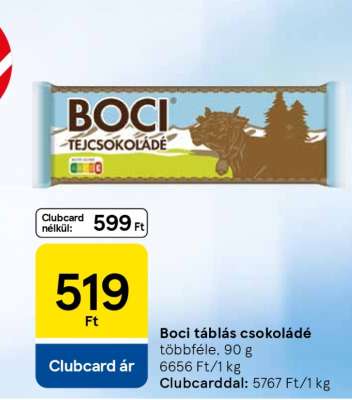 Boci Táblás Csokoládé