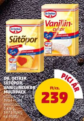 Dr. Oetker Sütőpor, Vanillincukor Multipack
