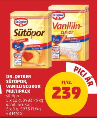 Dr. Oetker Sütőpor, Vanillincukor Multipack