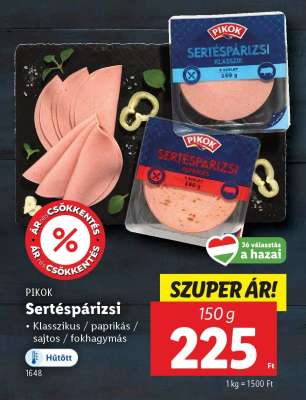 PIKOK Sertéspárizsi