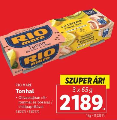 RIO MARE TONHAL