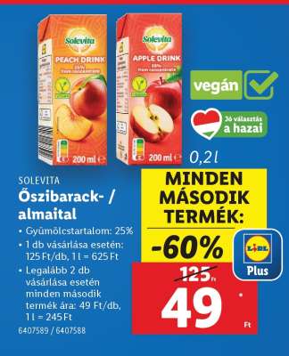 Solevita Őszibarack-/almaital
