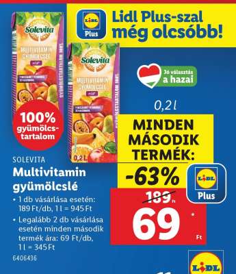Solevita Multivitamin gyümölcslé