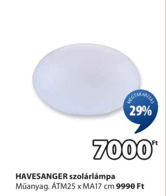 HAVESANGER szolárlámpa