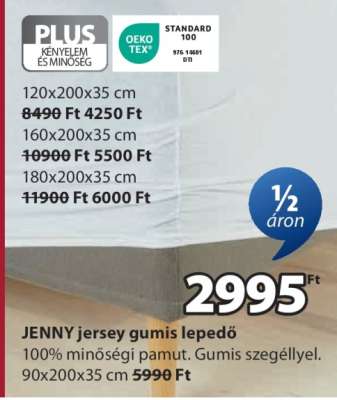 JENNY jersey gumis lepedő
