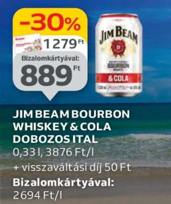 Jim Beam Bourbon Whiskey & Cola Dobozos Ital